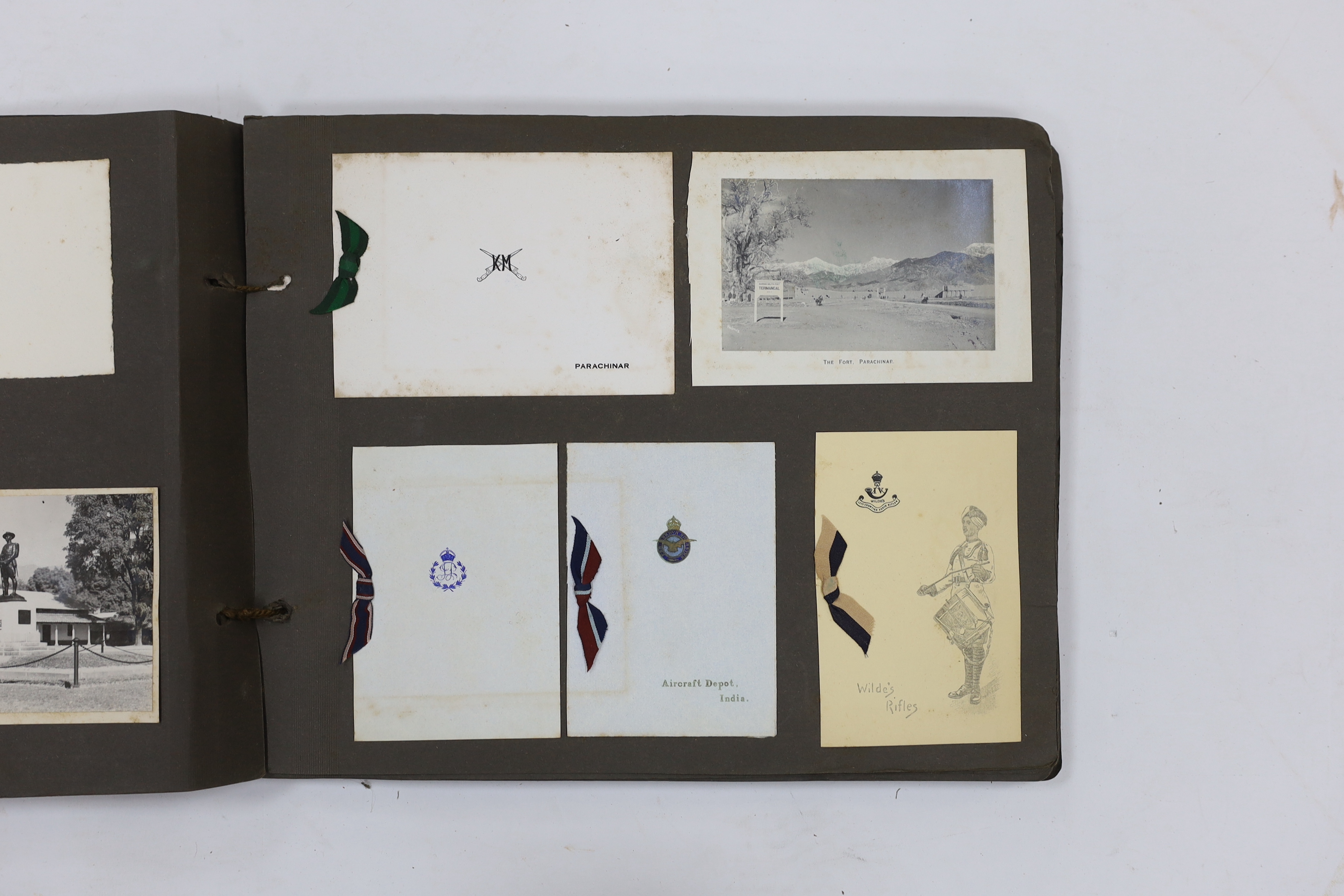 A 1930s archive of photos, invitations, postcards, etc. relating to Indian military regiments including; the 8th Punjab Reg., the 1st Bombay Grenadiers, the 2nd Sikhs, the Royal Indian Navy, Army Headquarters India, etc,